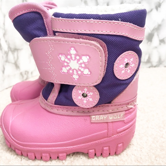 Gray Wolf Pink Toddler’s Winter Boots size 5 - Picture 9 of 10